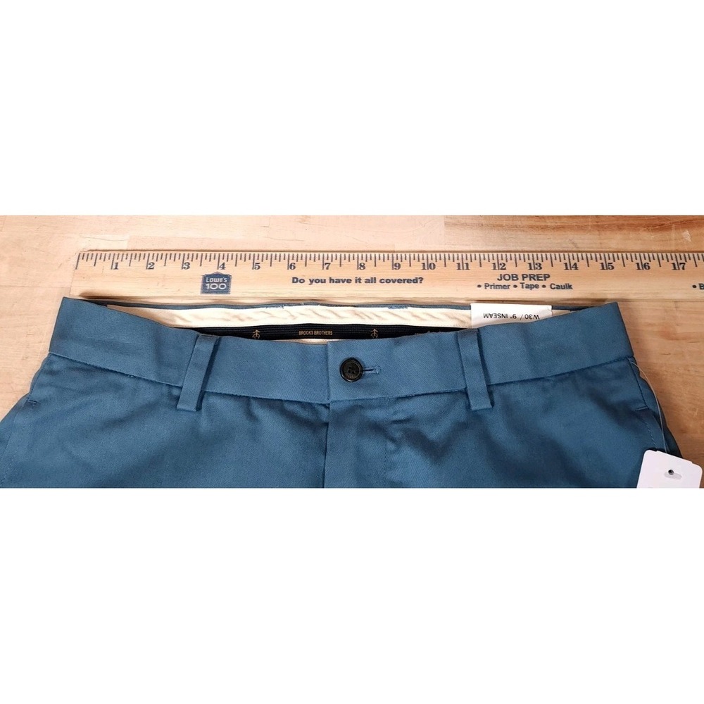 Brooks Brothers Shorts Mens 30 Blue Advantage Chino Wrinkle Resistant Stretch - Picture 8 of 9